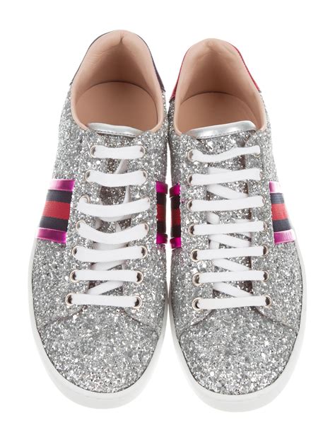 gucci shoes sparkly|Gucci sparkle sneakers.